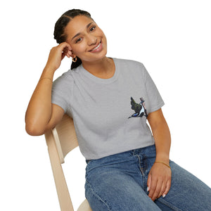 Blue-faced Honeyeater- Small design - Unisex Softstyle T-Shirt Printify