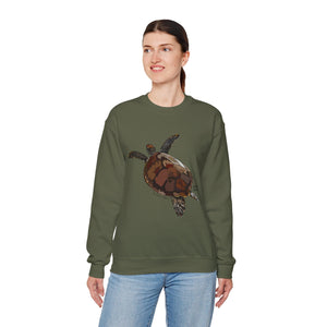 Green Turtle Sweatshirt | Unisex Heavy Blend™ Crewneck Printify