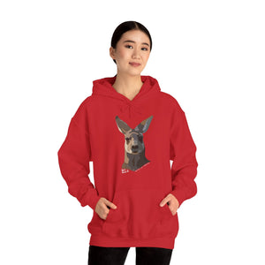 Eastern Grey Kangaroo (white font) | Unisex Heavy Blend™ Hooded Sweatshirt Printify