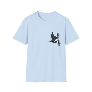 Blue-faced Honeyeater- Small design - Unisex Softstyle T-Shirt Printify