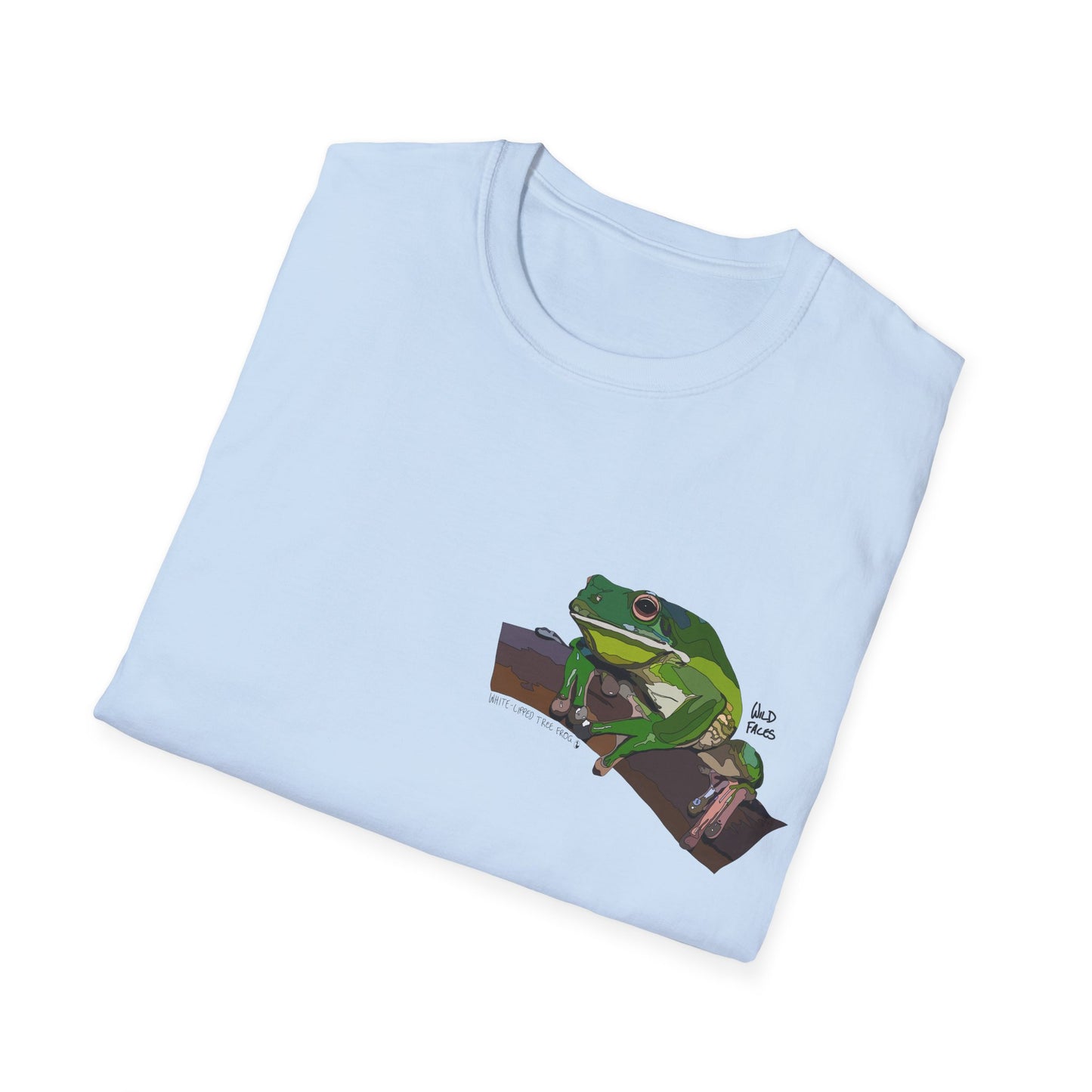 White-lipped Tree Frog - Small design - Unisex Softstyle T-Shirt