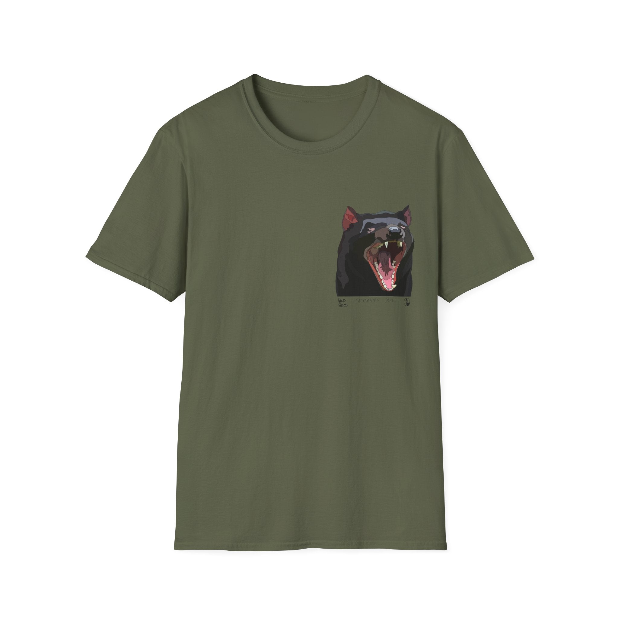Tasmanian Devil - Small design - Unisex Softstyle T-Shirt Printify