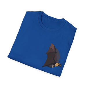 Spectacled Flying Fox (in flight) - Small design - Unisex Softstyle T-Shirt Printify