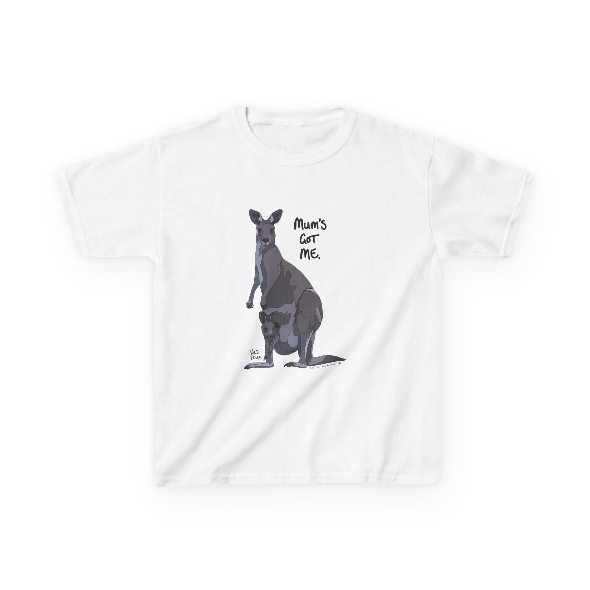 Mum's got me - Eastern Grey Kangaroo | Kids Heavy Cotton™ Tee