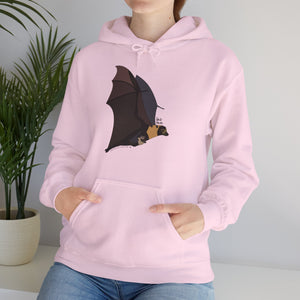 Spectacled Flying Fox (in flight) | Unisex Heavy Blend™ Hooded Sweatshirt Printify