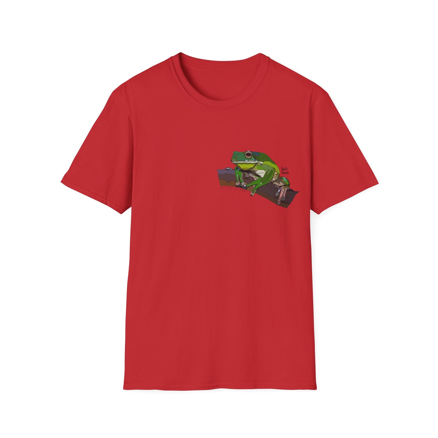 White-lipped Tree Frog - Small design - Unisex Softstyle T-Shirt