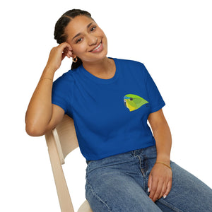 Orange-bellied Parrot - Small design- Unisex Softstyle T-Shirt Printify
