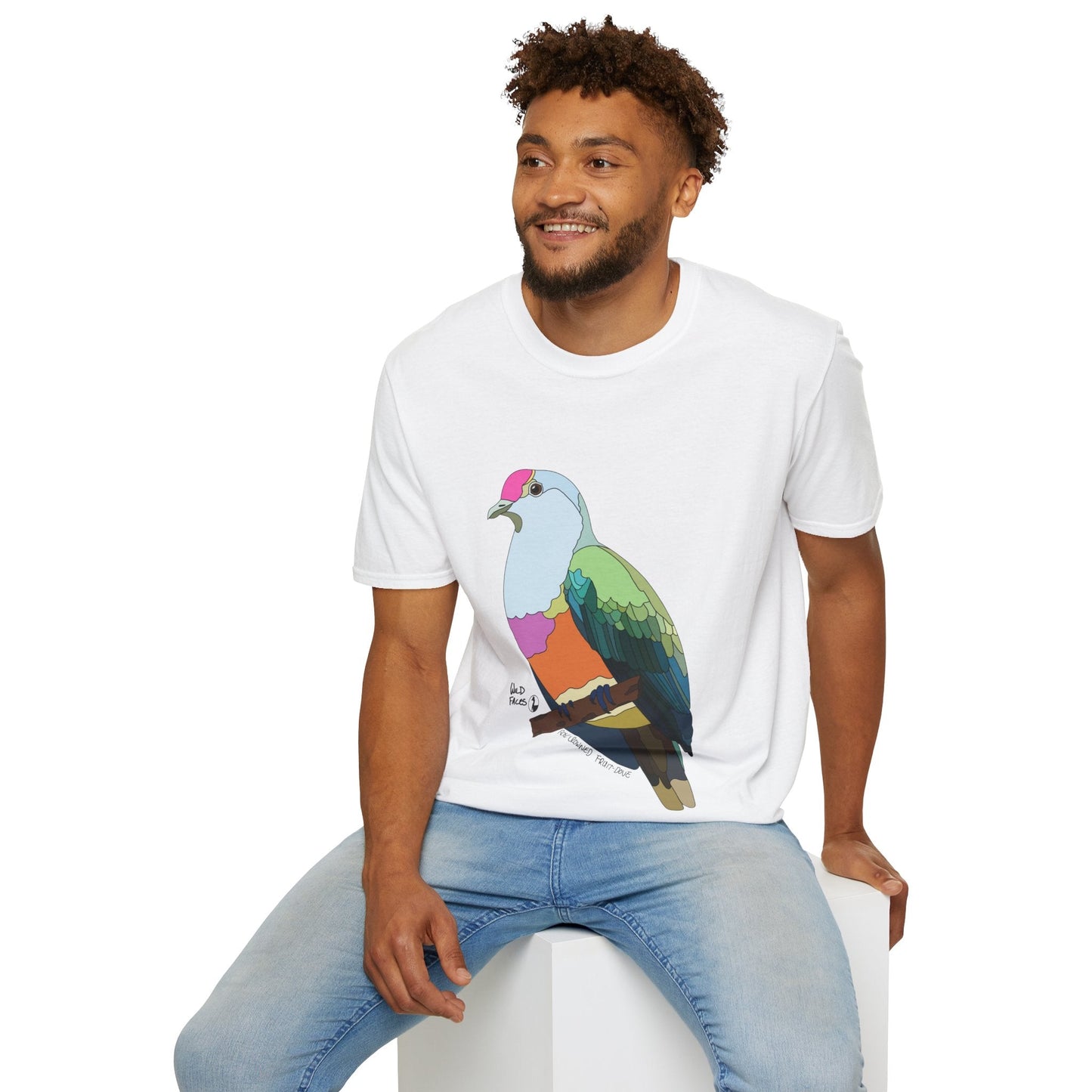 Rose-crowned Fruit Dove - Unisex Softstyle T-Shirt Printify