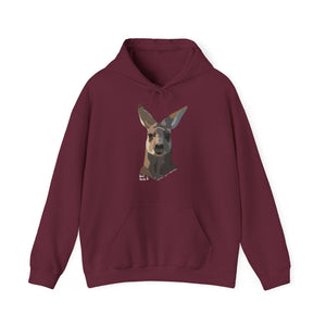 Eastern Grey Kangaroo (white font) | Unisex Heavy Blend™ Hooded Sweatshirt Printify
