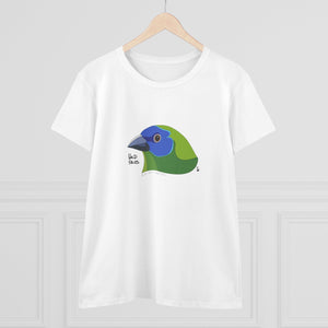 Blue-faced Parrotfinch - Women's Midweight Cotton Tee Printify