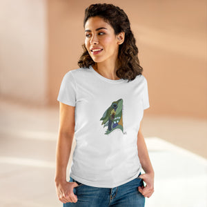 Boyd's Forest Dragon - Women's Midweight Cotton Tee Printify