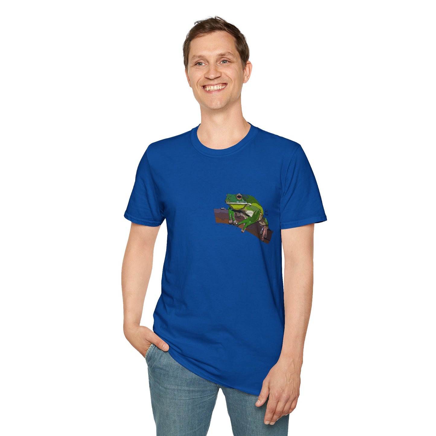 White-lipped Tree Frog - Small design - Unisex Softstyle T-Shirt