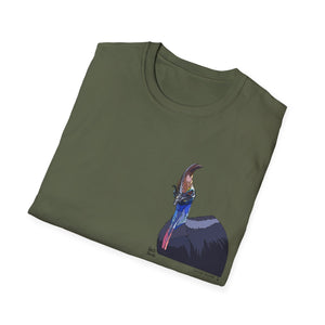 Southern Cassowary - Small design - Unisex Softstyle T-Shirt Printify