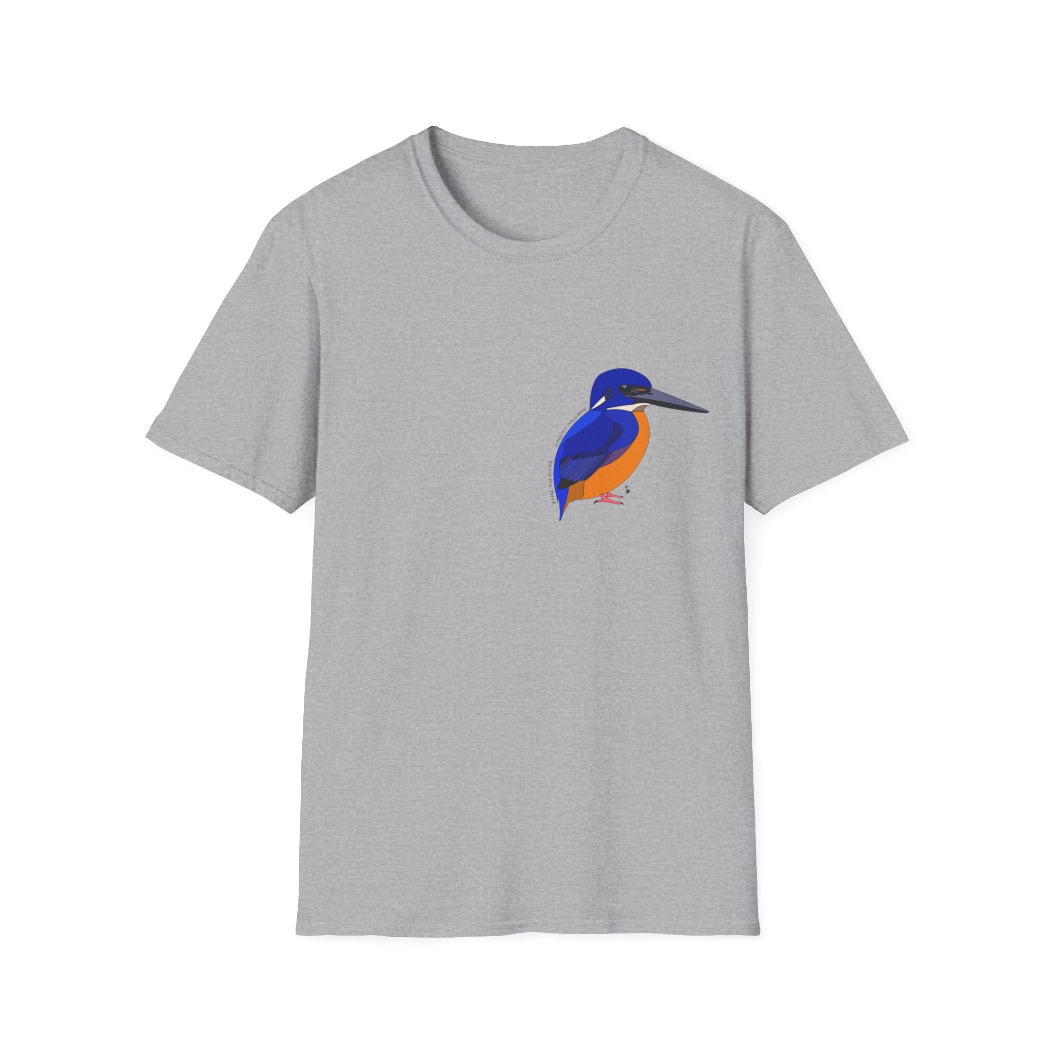 Azure Kingfisher - Small design - Unisex Softstyle T-Shirt