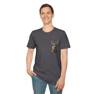 Eastern Grey Kangaroo - Small design - Unisex Softstyle T-Shirt Printify