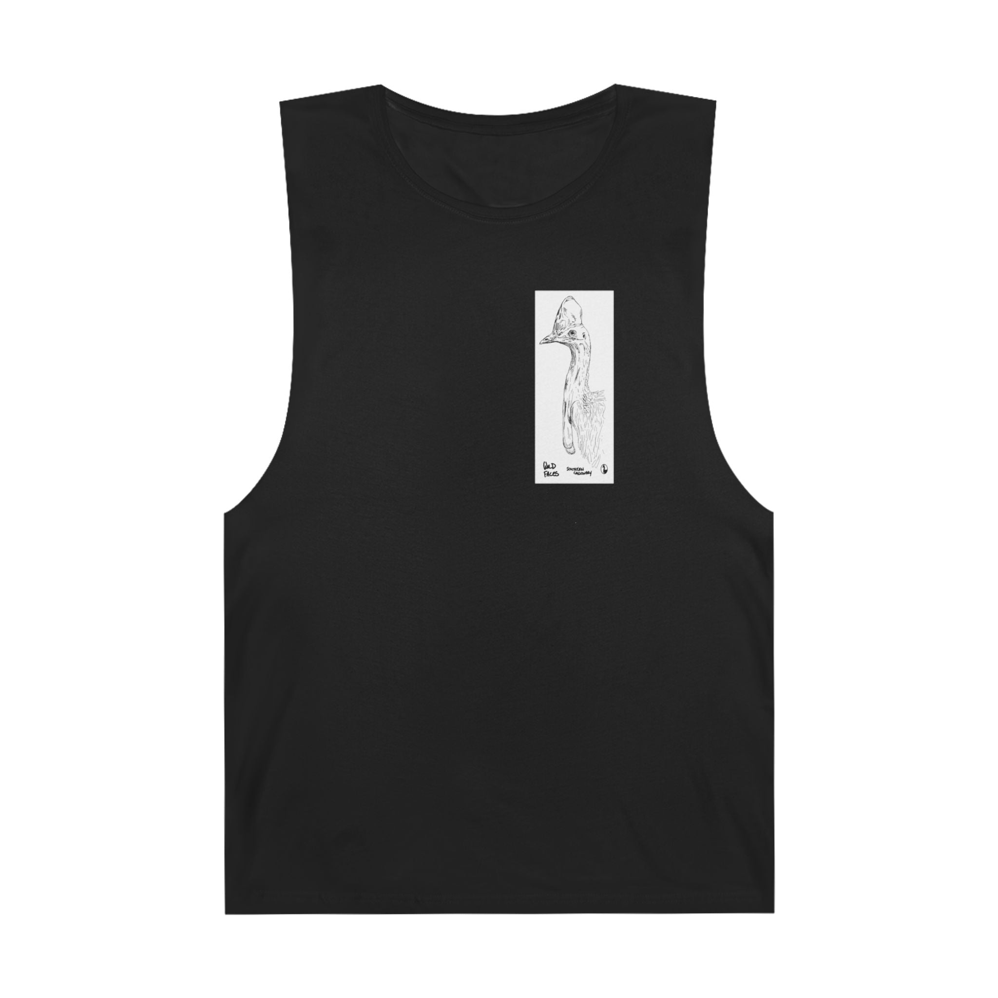 Southern Cassowary (sketch) - Unisex Barnard Tank Printify