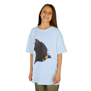 Spectacled Flying Fox (in flight) | Kids Heavy Cotton™ Tee Printify