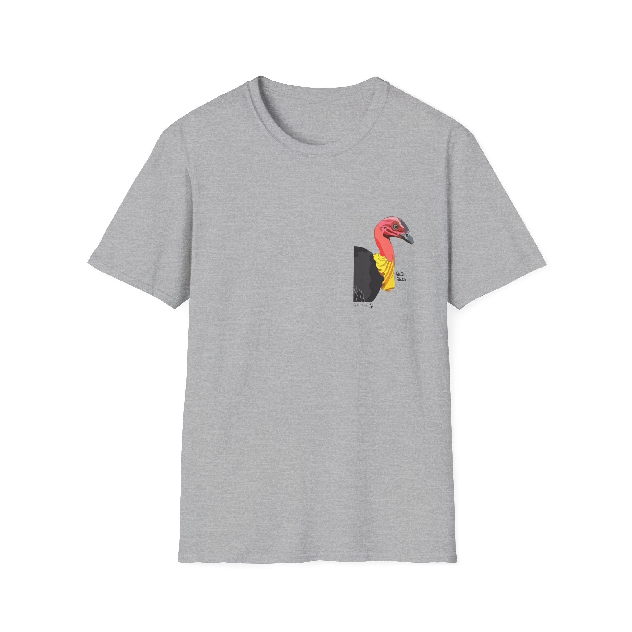 Australian Brush-turkey - Small design - Unisex Softstyle T-Shirt Printify