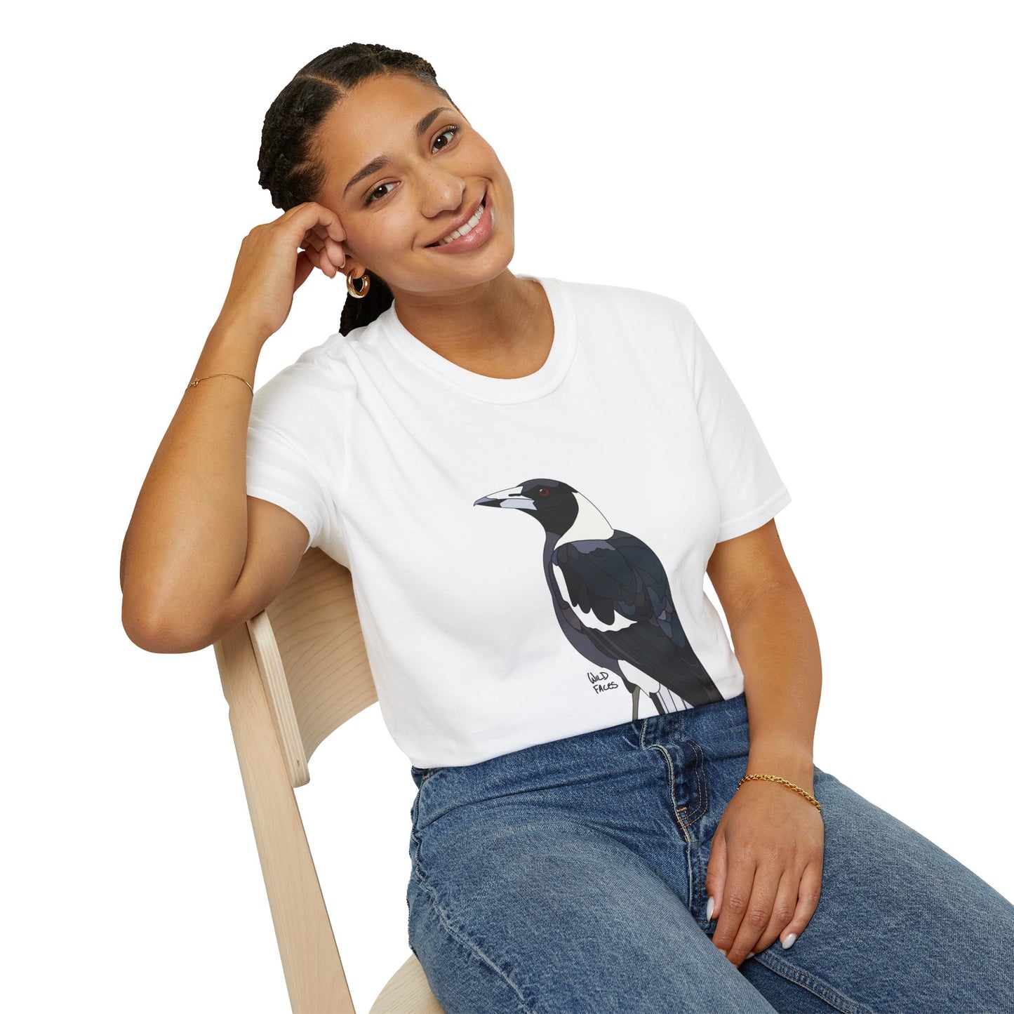Australian Magpie - Unisex Softstyle T-Shirt