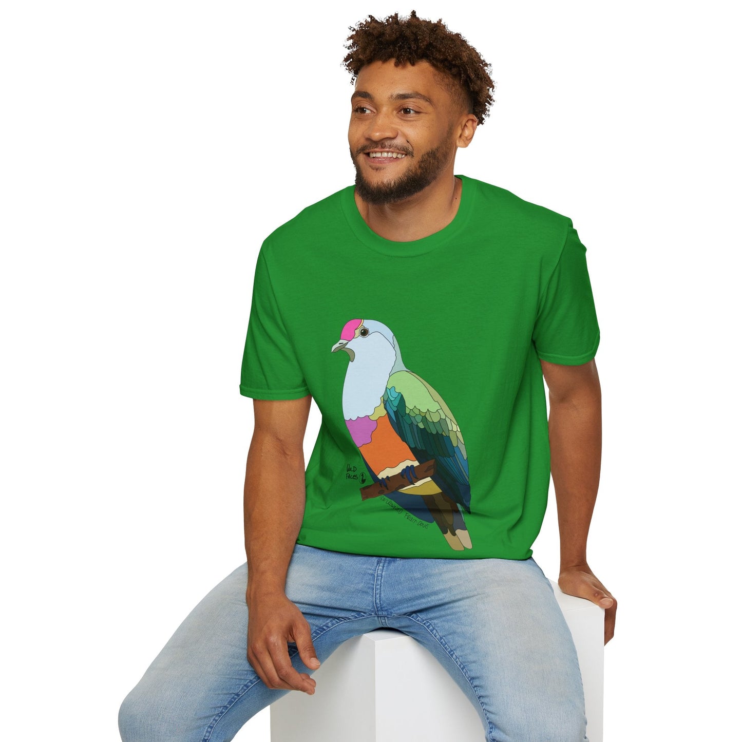 Rose-crowned Fruit Dove - Unisex Softstyle T-Shirt Printify