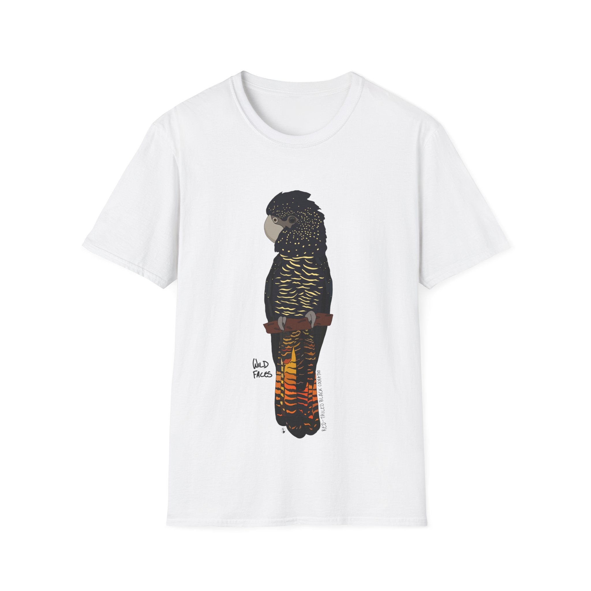 Red-tailed Black Cockatoo - Unisex Softstyle T-Shirt