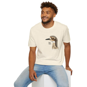 Bush Stone-curlew Head- Small design - Unisex Softstyle T-Shirt Printify
