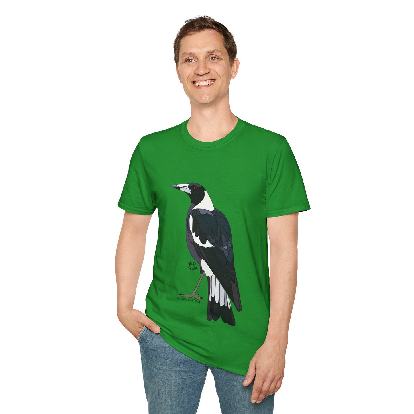 Australian Magpie - Unisex Softstyle T-Shirt