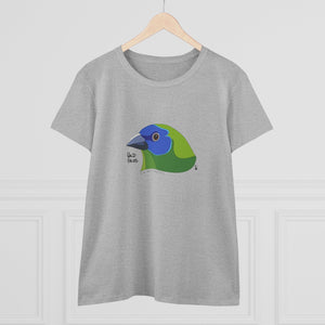 Blue-faced Parrotfinch - Women's Midweight Cotton Tee Printify