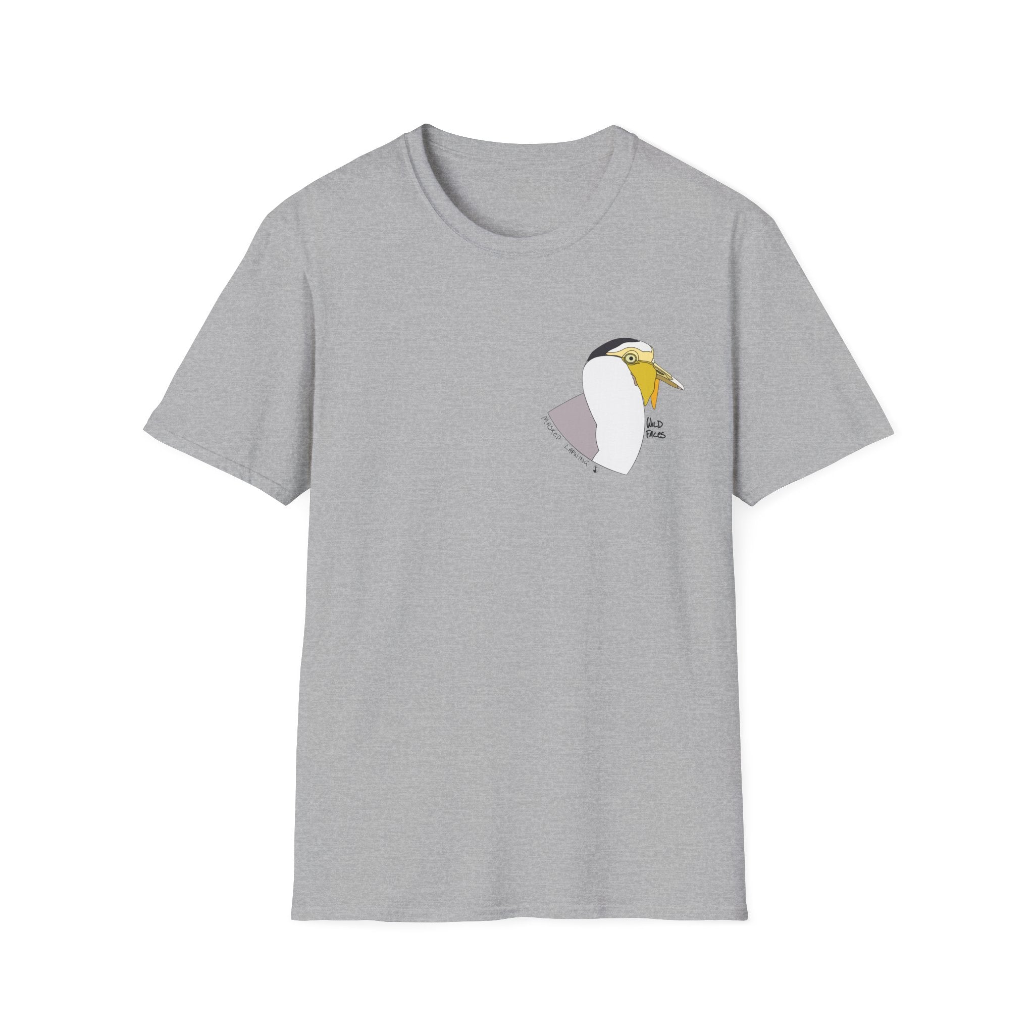 Masked Lapwing - Small design - Unisex Softstyle T-Shirt Printify
