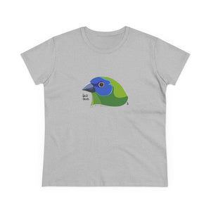 Blue-faced Parrotfinch - Women's Midweight Cotton Tee Printify