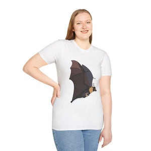 Spectacled Flying Fox (in flight) - Unisex Softstyle T-Shirt Printify