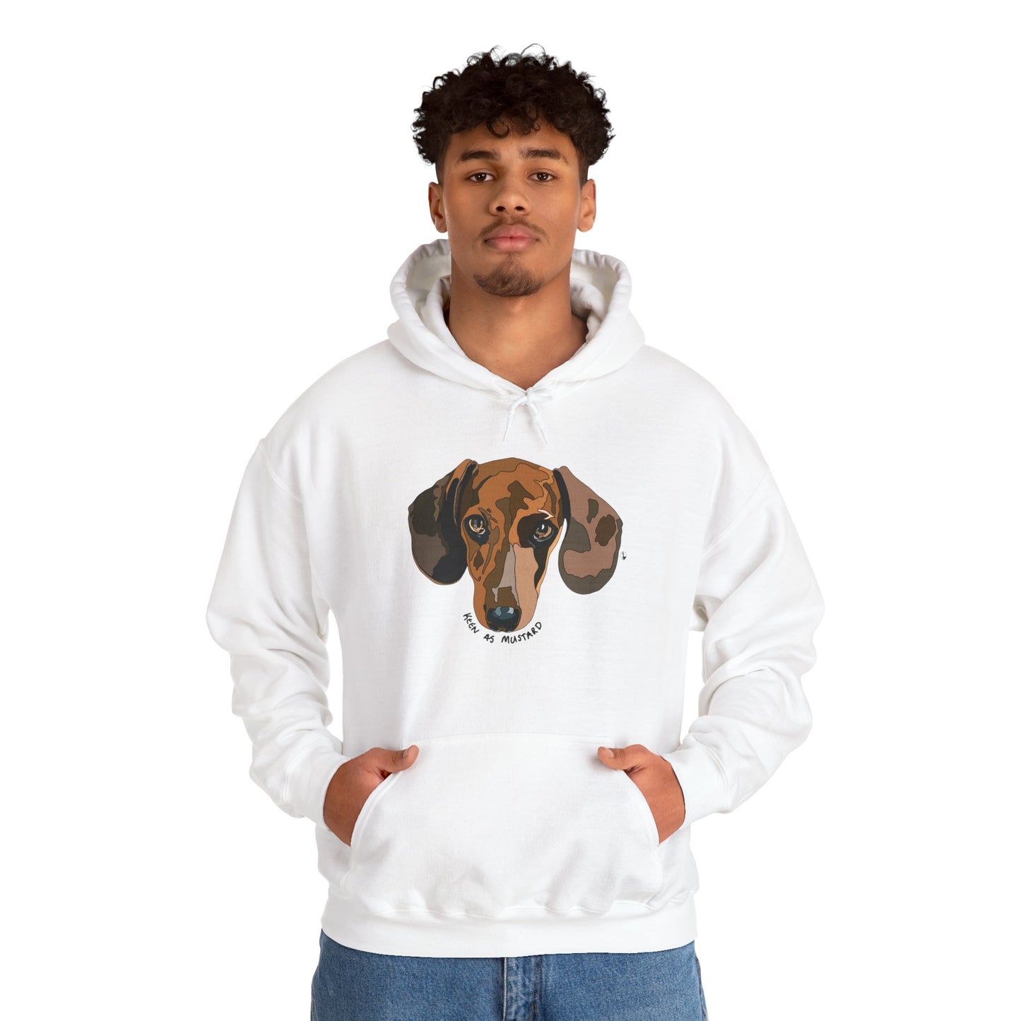 Dachshund (Keen as mustard) | Unisex Heavy Blend™ Hooded Sweatshirt