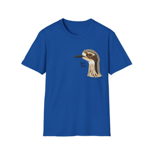 Bush Stone-curlew Head- Small design - Unisex Softstyle T-Shirt Printify