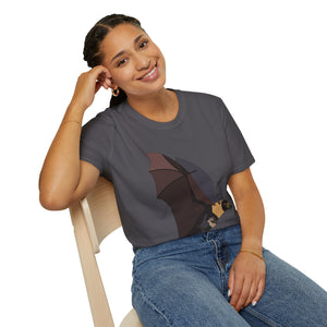Spectacled Flying Fox (in flight) - Unisex Softstyle T-Shirt Printify