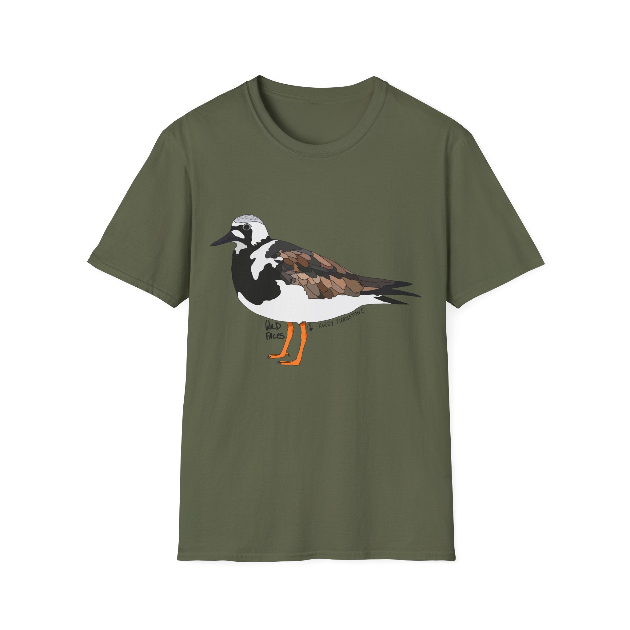 Ruddy Turnstone- large design - Unisex Softstyle T-Shirt Printify