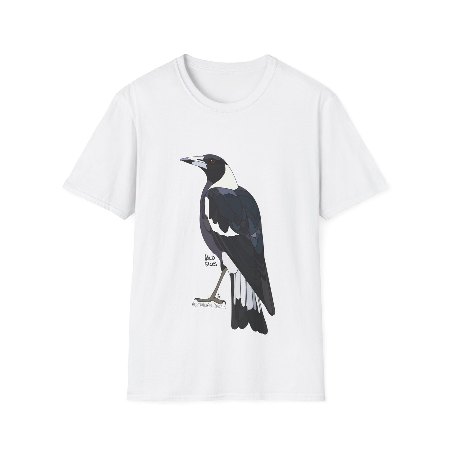 Australian Magpie - Unisex Softstyle T-Shirt