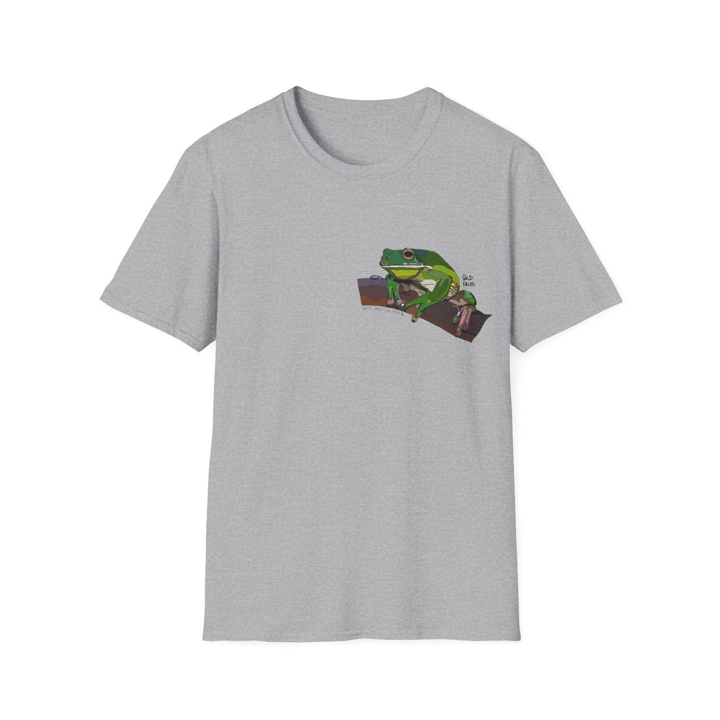 White-lipped Tree Frog - Small design - Unisex Softstyle T-Shirt