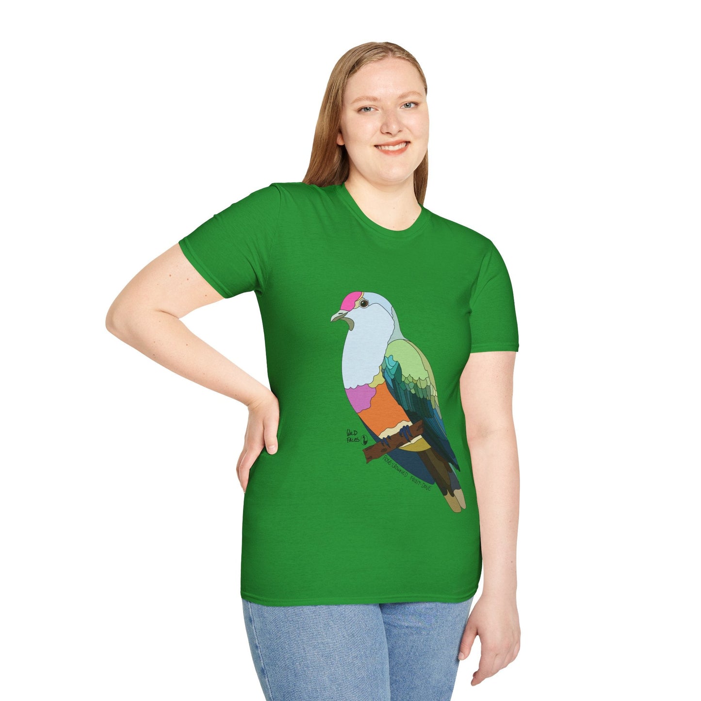 Rose-crowned Fruit Dove - Unisex Softstyle T-Shirt Printify