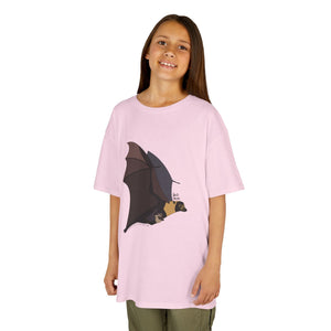 Spectacled Flying Fox (in flight) | Kids Heavy Cotton™ Tee Printify