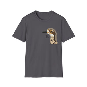 Bush Stone-curlew Head- Small design - Unisex Softstyle T-Shirt Printify