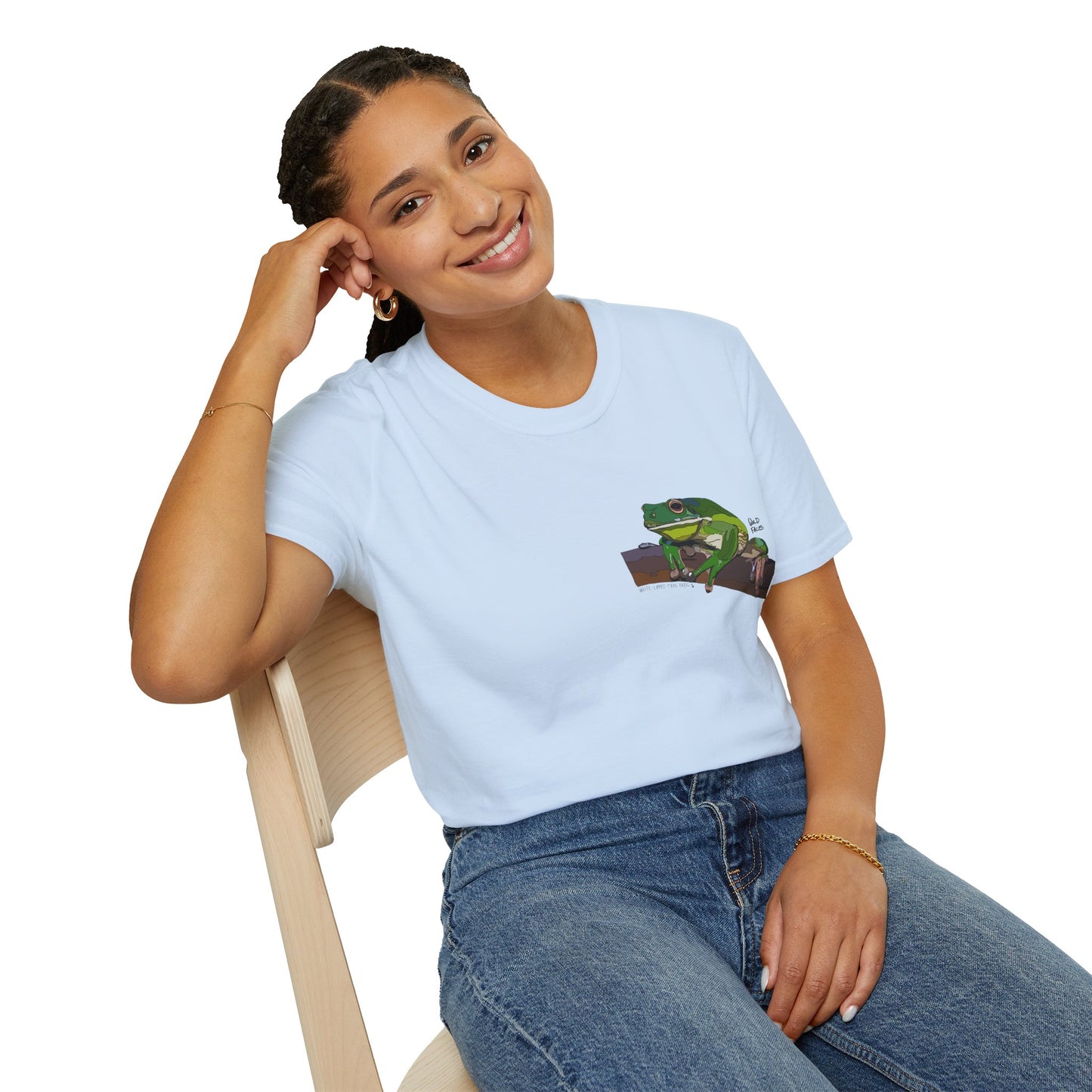 White-lipped Tree Frog - Small design - Unisex Softstyle T-Shirt