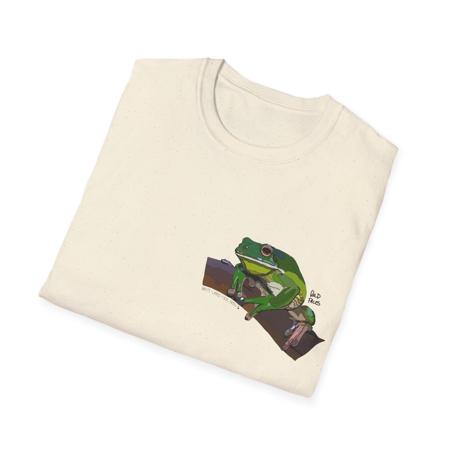 White-lipped Tree Frog - Small design - Unisex Softstyle T-Shirt