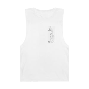 Southern Cassowary (sketch) - Unisex Barnard Tank Printify