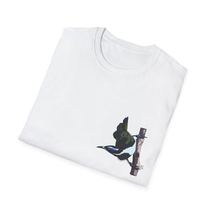 Blue-faced Honeyeater- Small design - Unisex Softstyle T-Shirt Printify
