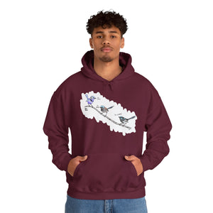 A trio of Fairywrens (spendid, superb and lovely) | Unisex Heavy Blend™ Hooded Sweatshirt Printify