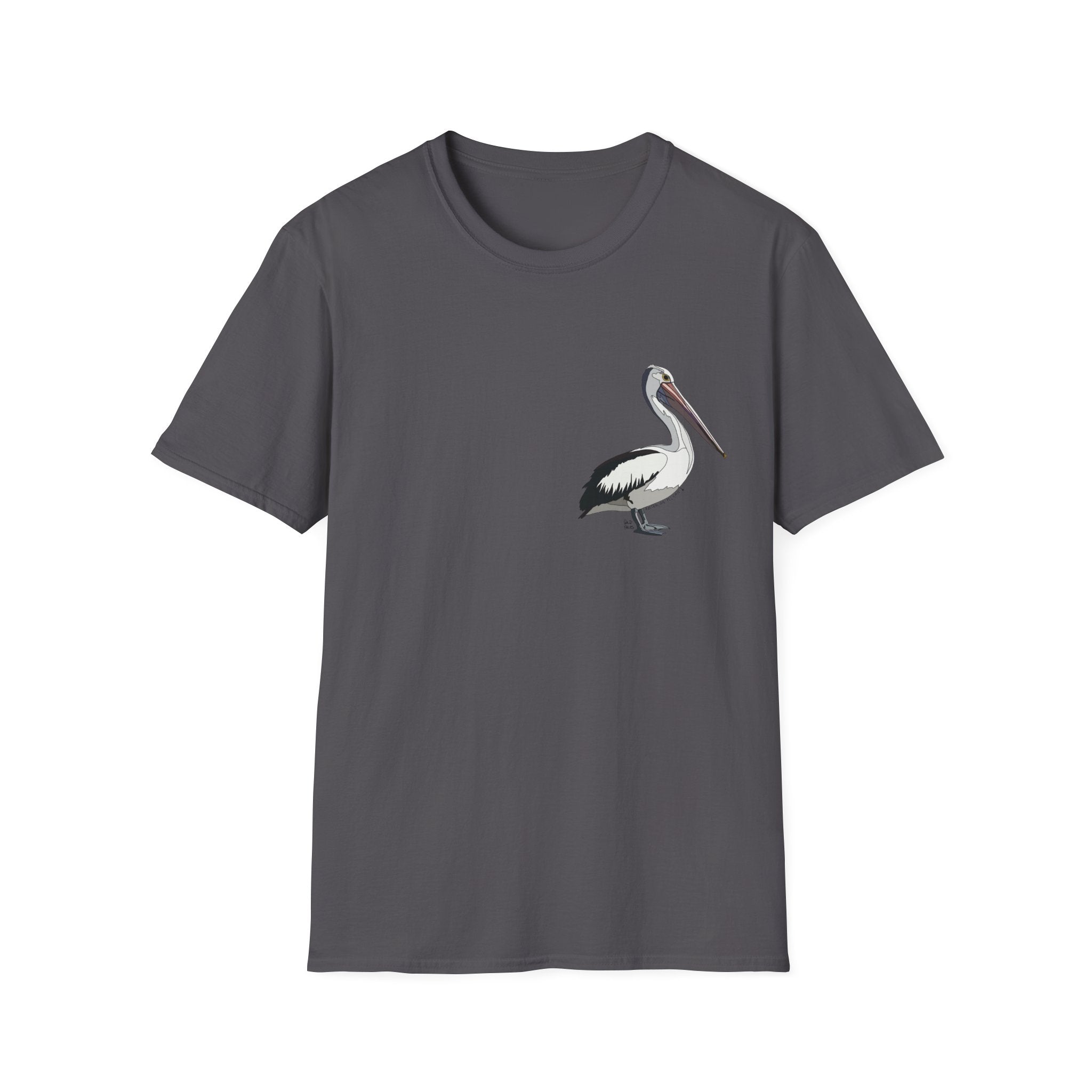 Australian Pelican - Small design - Unisex Softstyle T-Shirt