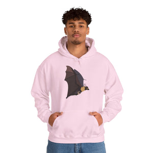 Spectacled Flying Fox (in flight) | Unisex Heavy Blend™ Hooded Sweatshirt Printify