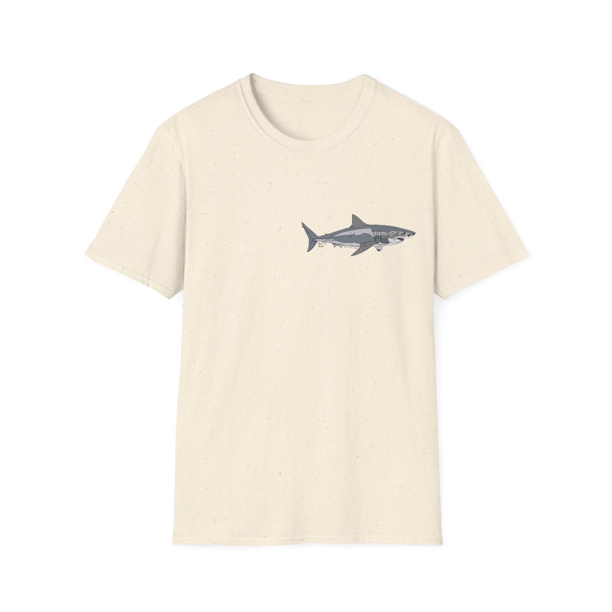 Great White Shark - Small design - Unisex Softstyle T-Shirt