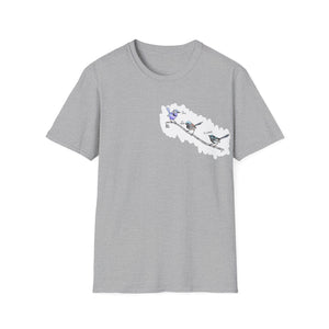 A trio of  Fairy-wrens (spendid, superb and lovely) - Small design - Unisex Softstyle T-Shirt Printify