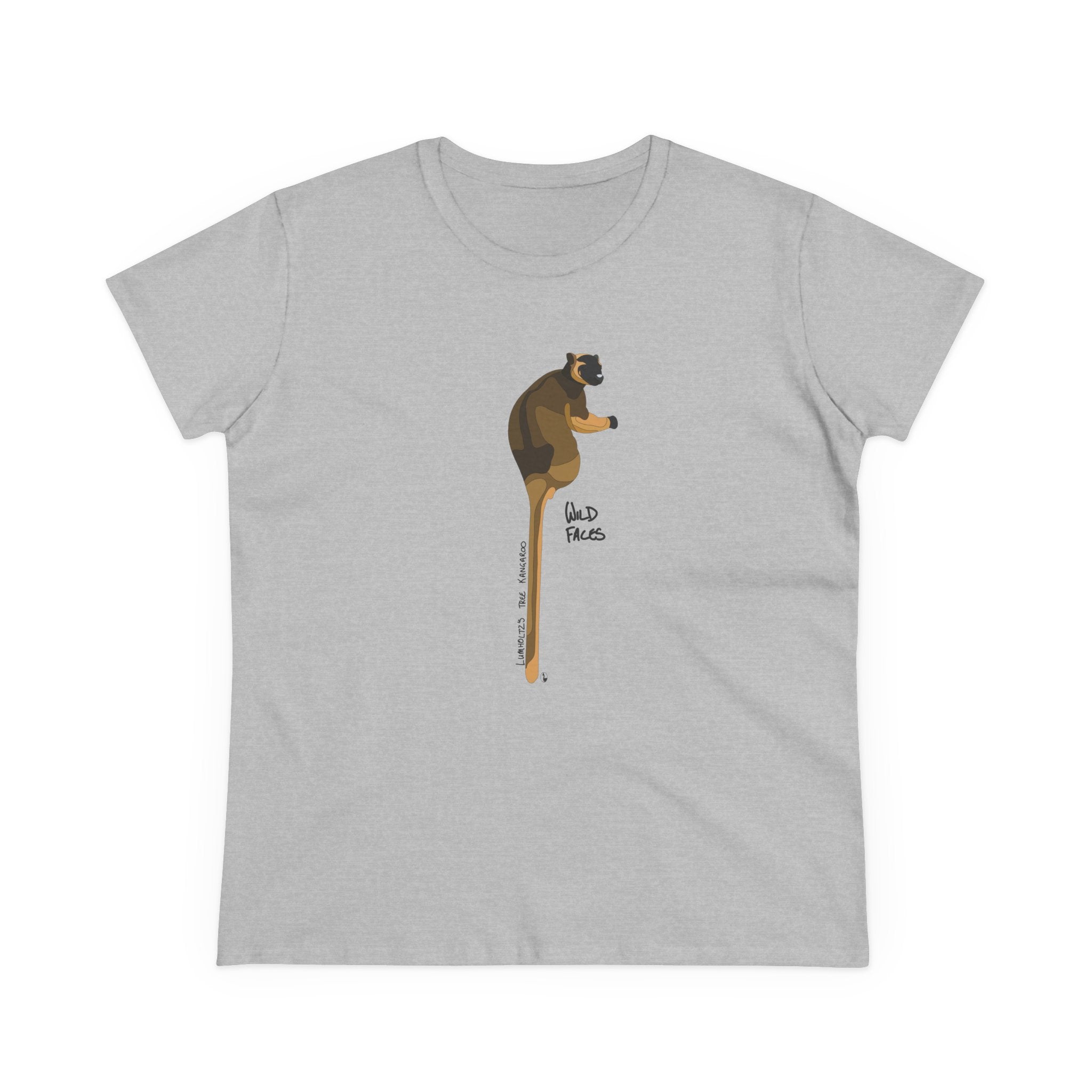 Lumholtz's Tree Kangaroo - Women's Midweight Cotton Tee Printify